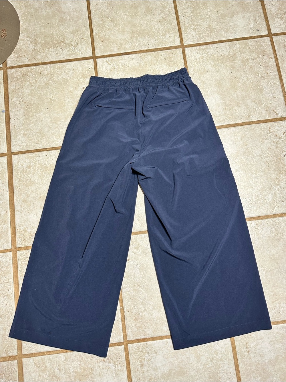 Athleta Brooklyn Wide Leg Crop Pant Navy Blue Size 4 - Picture 4 of 4